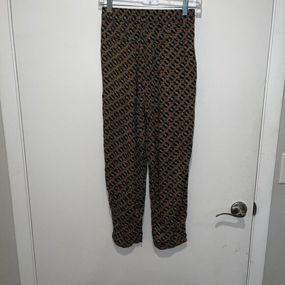Urban Outfitters Womens Patterned Pants Small Orange & Black - Picture 4 of 11